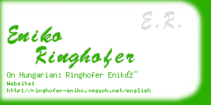 eniko ringhofer business card